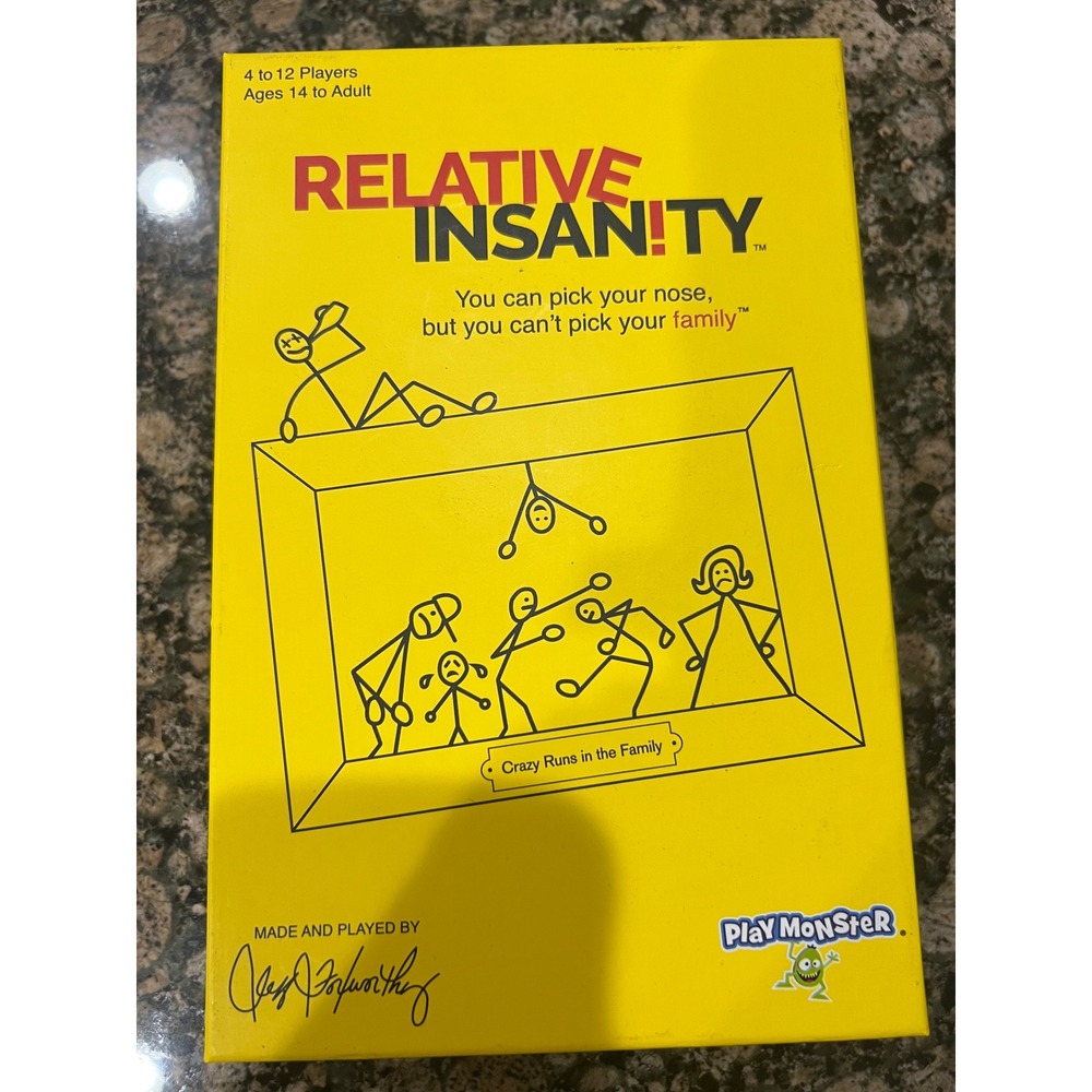 Relative Insanity Card Game by Jeff Foxworthy PlayMonster 7441 New Sealed